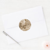 Sticker Rond Rooster de style vintage (Enveloppe)