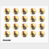 Sticker Rond Rooster Steinlen Cocorico (Feuille)