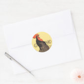 Sticker Rond Rooster Steinlen Cocorico (Enveloppe)