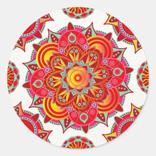 Sticker Rond Root Chakra Mandala (Devant)
