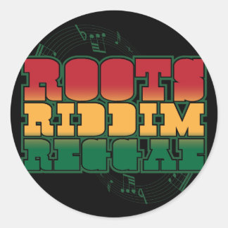 Sticker Rond Roots Riddim Reggae