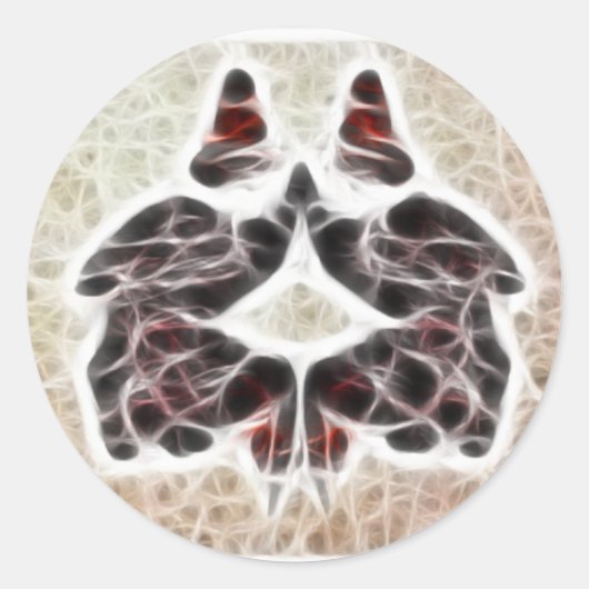 Sticker Rond Rorschach Fractal 2 (Devant)