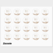 Sticker Rond RORY Boho Beige Winter Wonderland Premier annivers (Feuille)