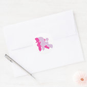 Sticker Rond Rosa Pudel (Enveloppe)