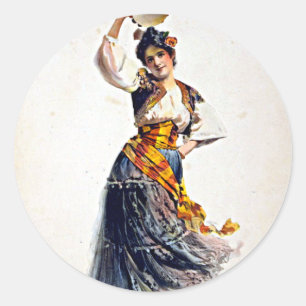 Sticker Rond Rosabel Morrison à Carmen