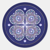 Sticker Rond Rosace bleue (Devant)