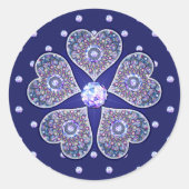 Sticker Rond Rosace bleue (Devant)