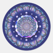 Sticker Rond Rosace bleue (Devant)