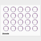 Sticker Rond Rosace rouge cardinale et flocon de neige (Feuille)