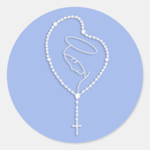 Sticker Rond Rosaire MARY
