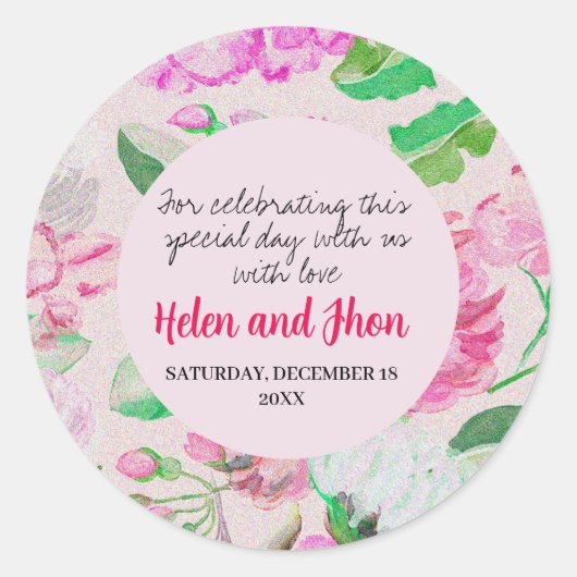 Sticker Rond Rosas verano (Devant)