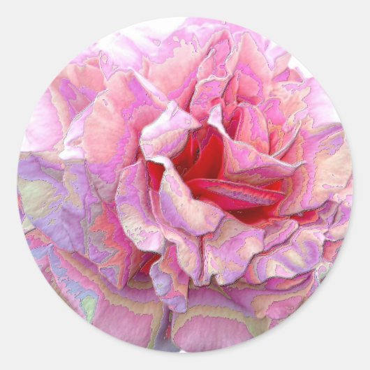 Sticker Rond Rose (Devant)