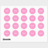 Sticker rond rose (Feuille)