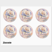 Sticker Rond Rose (Feuille)