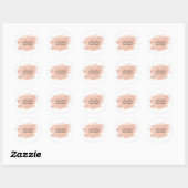 Sticker Rond Rose (Feuille)