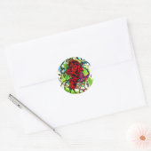 Sticker Rond Rose (Enveloppe)