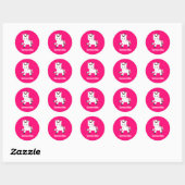 Sticker Rond rose (Feuille)