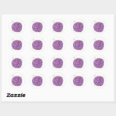 Sticker Rond Rose (Feuille)