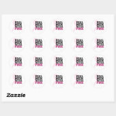 Sticker Rond rose_10 (Feuille)