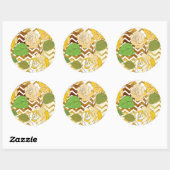 Sticker Rond Rose 10 (Feuille)
