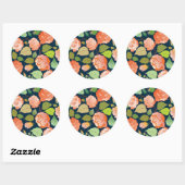 Sticker Rond Rose 15 (Feuille)