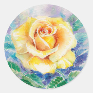 STICKER ROND ROSE 2