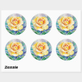 STICKER ROND ROSE 2 (Feuille)