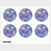 Sticker Rond Rose 32 (Feuille)