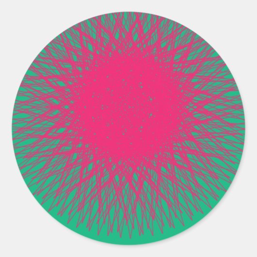 Sticker Rond rose abstrait (Devant)