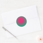 Sticker Rond rose abstrait (Enveloppe)