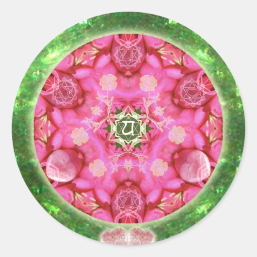 Sticker Rond Rose Anahata (Devant)