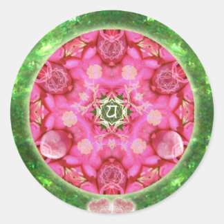 Sticker Rond Rose Anahata