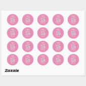 Sticker Rond Rose | Analyse de code QR professionnel (Feuille)