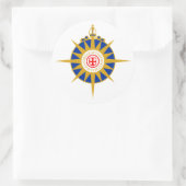 Sticker Rond Rose anglican (Sac)