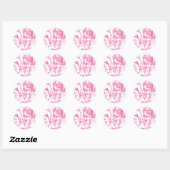 Sticker Rond Rose antique rose (Feuille)