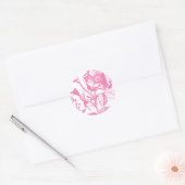 Sticker Rond Rose antique rose (Enveloppe)