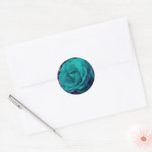 Sticker Rond Rose Aqua Abstrait (Enveloppe)