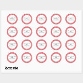 Sticker Rond Rose Beurre Bain marque emballage (Feuille)