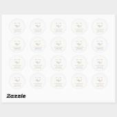 STICKER ROND ROSE BLANC DOUX ROSE NOËL CROYER ADRESSE (Feuille)