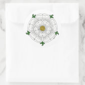 Sticker Rond Rose blanche de York (Sac)
