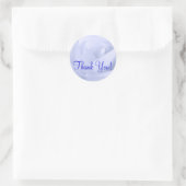 Sticker Rond Rose bleu clair, Merci ! (Sac)