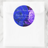 Sticker Rond Rose bleu violet (Sac)