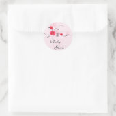 Sticker rond rose Blossom double bonheur (Sac)
