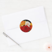 Sticker Rond Rose Bouquet (Enveloppe)