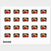 Sticker Rond Rose Bouquet (Feuille)