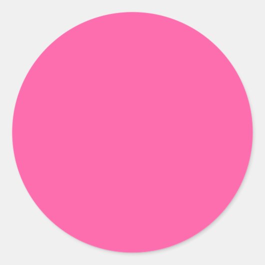 Sticker Rond Rose brillant (couleur solide) (Devant)
