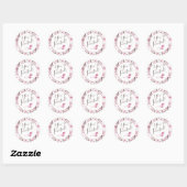 Sticker Rond Rose + Brown Vous êtes Invité Envelope Seals (Feuille)