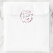 Sticker Rond Rose + Brown Vous êtes Invité Envelope Seals (Sac)