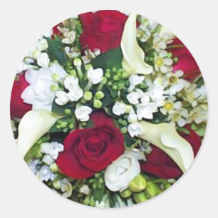 Sticker Rond Rose & Cala Lily