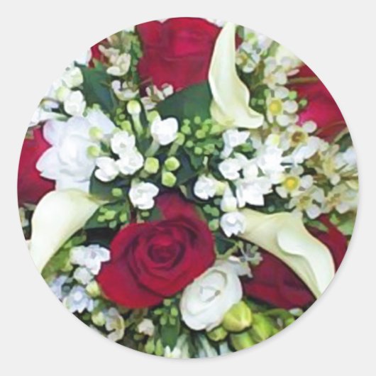 Sticker Rond Rose & Cala Lily (Devant)